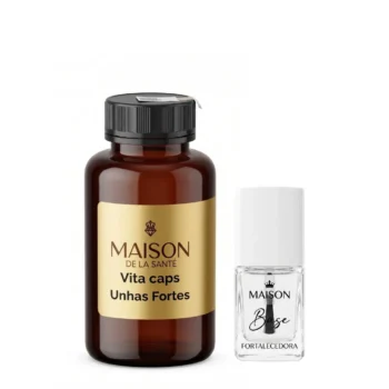 Combo Vita Caps Unhas Fortes - 30 Doses + Base Fortalecedora de Unhas 10ml